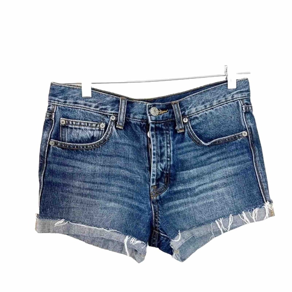 BDG Urban Outfitters Womens Denim Cutoff Shorts Blue Medium Wash Button Fly 27